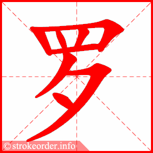 stroke order animation of 罗