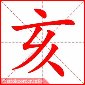 stroke order animation of 亥